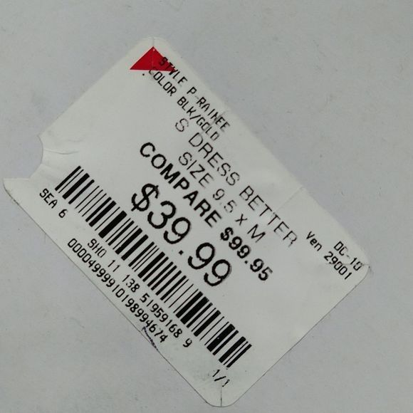 Steve Madden Black Suede and Gold Platform Heels - Picture 12 of 12